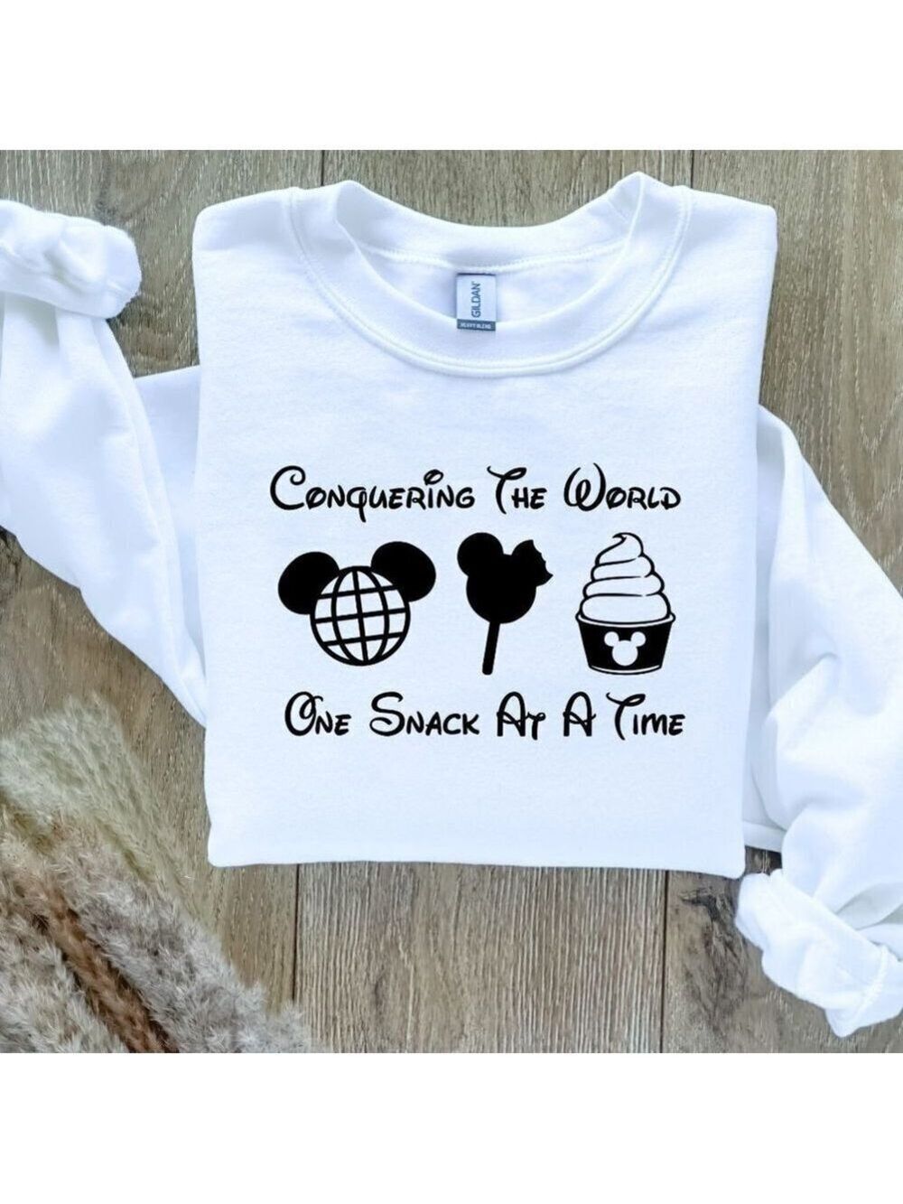 Disney Epcot Sweatshirt - Conquering the World One Snack at a Time Sweater
